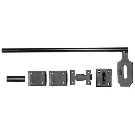 HOMEPAGE 0.62 x 18 in. Lockable Cane Bolt; Black HO424107